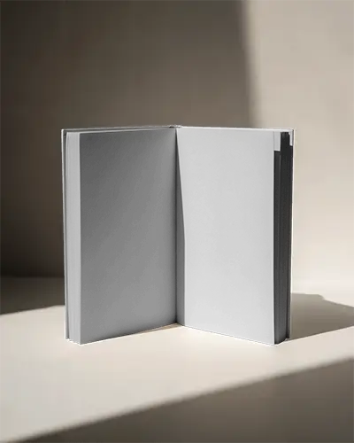 open-book-mockup-with-blank-pages-on-minimalist-lighting-background-for-design