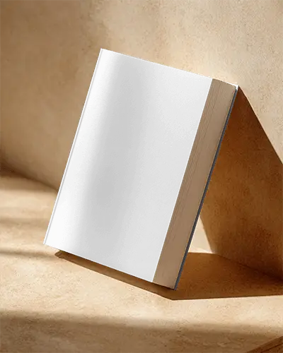 Blank Hardcover Book Mockup High Quality Minimalist Isolated Clean Background