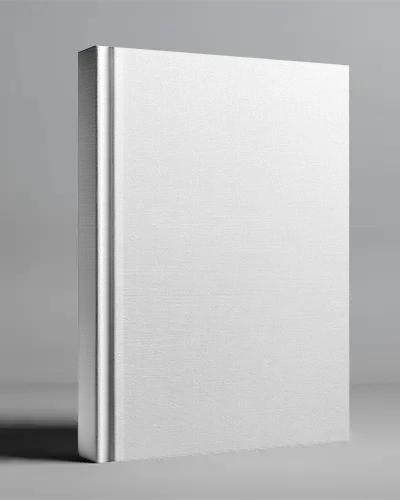 Hardcover Book Mockup For Professional Presentation With Texture And Clean Background Studio Shot