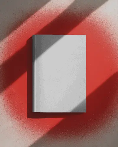 Minimalistic Book Mockup With Hardcover Blank Front Design For Branding Presentations