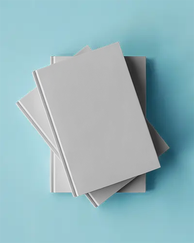 Hardcover Book Mockup Overlapping Books On A Solid Color Background Layout