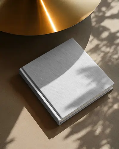 Hardcover Book Mockup With Natural Light And Shadow For Professional Presentation