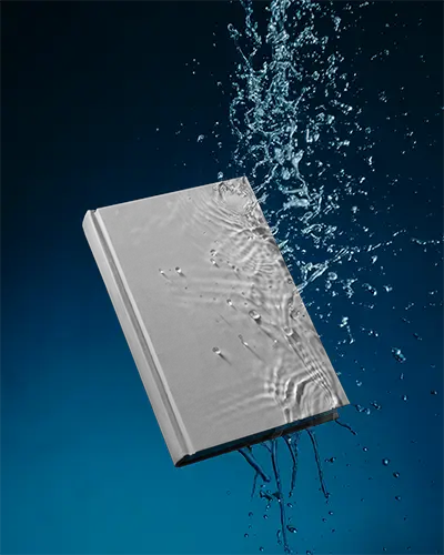 Hardcover Book Mockup With Water Splash In High Resolution For Design