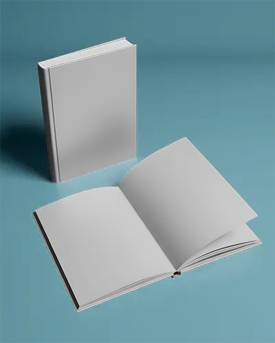 Realistic Open And Closed Book Mockup For Print And Digital Project Showcase