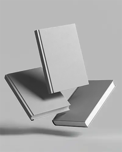 Realistic Floating Hardcover Books Mockup Showcase For Publishing And Marketing Designs