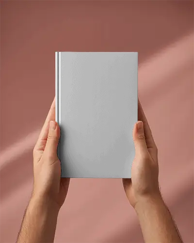 Person Holding Hardcover Book Mockup For Authors Publishers Presentations