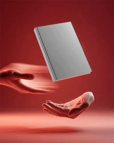 Elegant Floating Hardcover Book Mockup With Clean Minimalist Design For Authors Publishers