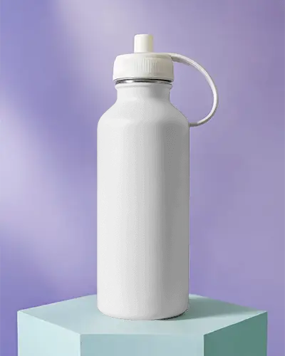 Customizable Sports Water Bottle Mockup With Twist Cap Design For Product Promotion