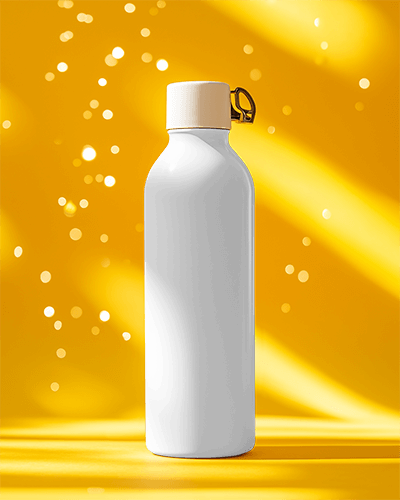 Sleek Plastic Beverage Bottle Mockup High Quality Label Design In Dynamic Lighting