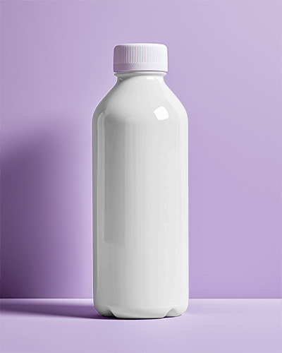 Modern Plastic Water Bottle Mockup With Bold Abstract Label Design And Secure Screw Cap For Refreshing Drinks