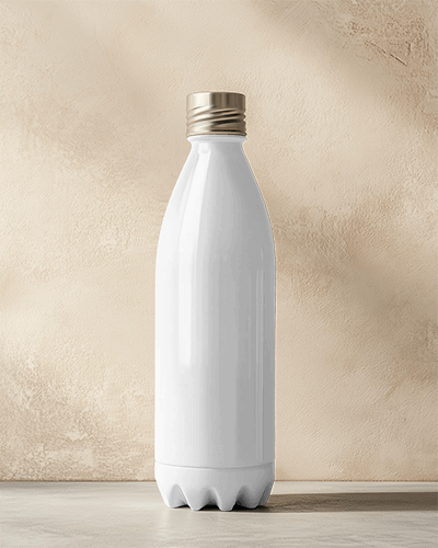 Stylish Metal Bottle Mockup With Embossed Graphic And Premium Leakproof Cap For Hydration