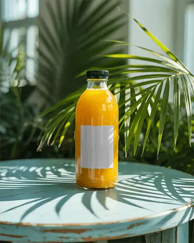 glass-bottle-juice-mockup-with-black-label-on-blue-table-and-natural-greenery-background-0181