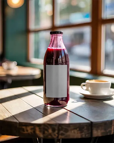 Fresh Daily Juice Bottle Mockup For Organic Beverage Branding And Label Presentation 0216