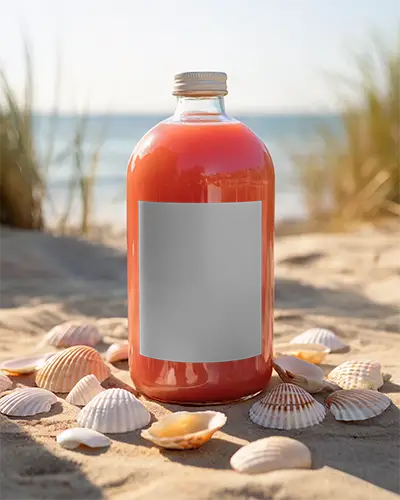 summer-beach-beverage-bottle-mockup-with-seashells-and-clear-label-space-0276