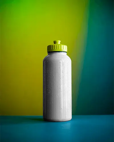 vibrant-sports-bottle-mockup-drink-container-with-yellow-cap-on-colorful-gradient-backdrop