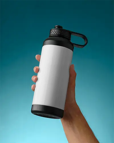 Portable Sports Water Bottle Mockup For Customized Design And Branding Presentation