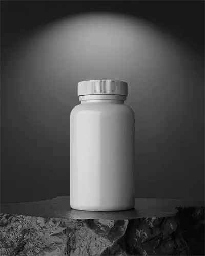 Premium Plastic Supplement Bottle Mockup Ideal For Vitamin Or Nutritional Product Packaging