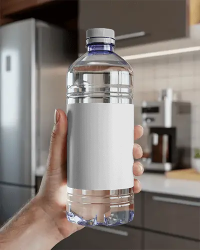 Hand Held Plastic Bottle Mockup For Product Packaging And Promotional Graphics Showcase