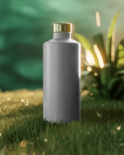 Realistic Product Bottle Mockup For Branding And Cosmetic Label Design Presentation