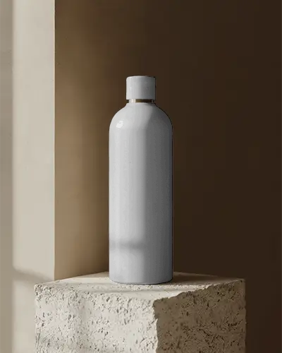 Premium Minimalist Bottle Mockup For Product Packaging Branding And Label Design Templates