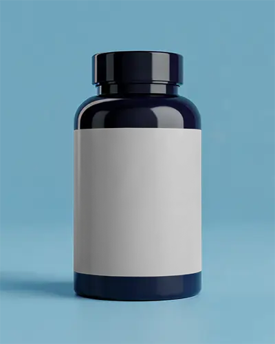 Premium Nutritional Supplement Bottle Mockup For Health Product Branding And Packaging Design