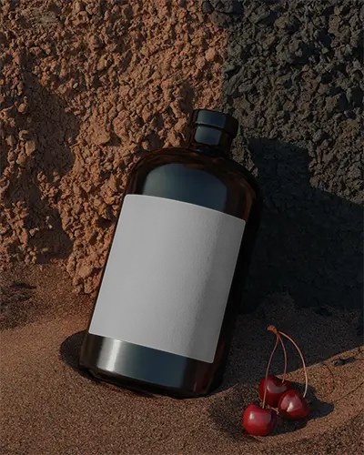 Sleek Glass Bottle Mockup For Branding And Packaging Design Presentations 0426