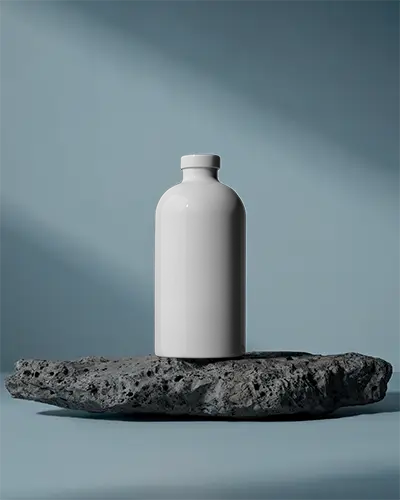 Elegant Minimalist Bottle Mockup For Cosmetic Or Beverage Brand Presentation Pure Design