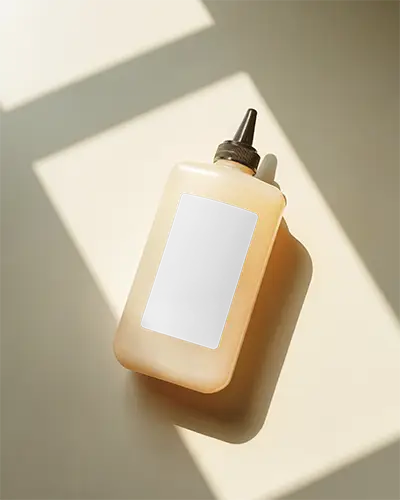 Flexible Squeeze Bottle Mockup For Custom Label Designs On Minimalist Background Light