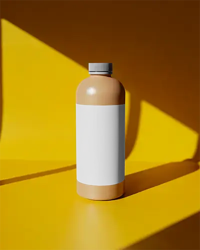 Premium Plastic Bottle Mockup For Beverage Label Design Showcase And Brand Presentation