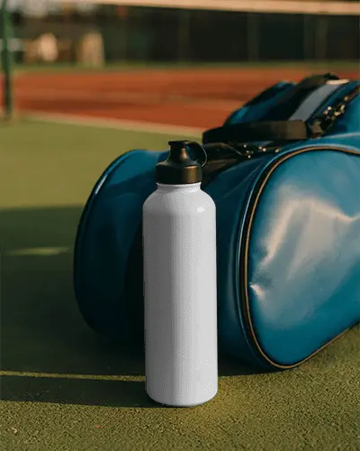 Durable Sports Water Bottle Mockup Leakproof Lid Ideal For Active Outdoor Adventures And Gym Use