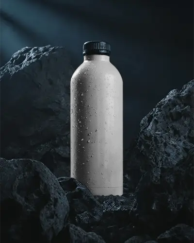 Premium Stainless Steel Bottle Mockup For Eco Friendly Reusable Water Container Branding