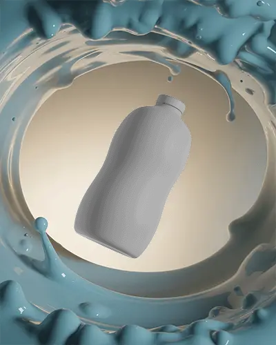 Modern Bottle Mockup Rendered In Splash Surround For Cosmetic Product Presentation