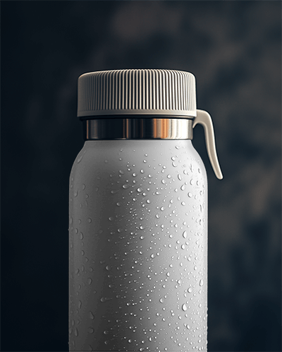 High Quality Glass Bottle Mockup Dark Matte Background With Glossy Refreshing Look