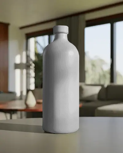 Sleek Minimalist Bottle Mockup For Product Branding And Packaging Design Presentation