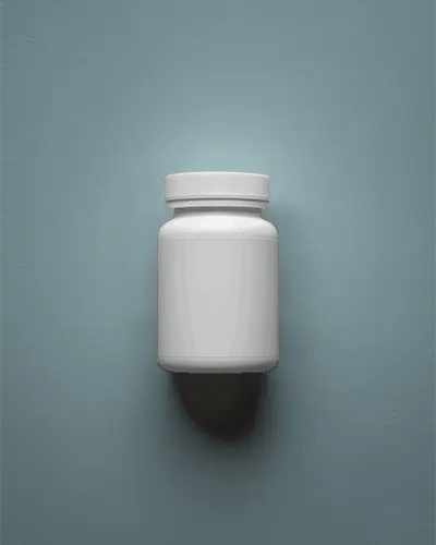 Pharmaceutical Bottle Mockup For Vitamins And Supplements Packaging Design Display