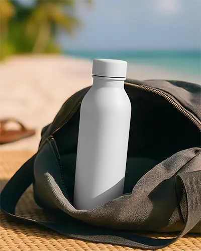 Reusable Water Bottle Travel Mockup Eco Friendly Portable Design For Outdoor Adventure Use