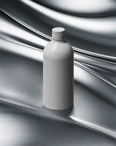 Sleek Minimalist Plastic Bottle Mockup For Product Packaging Design Presentations
