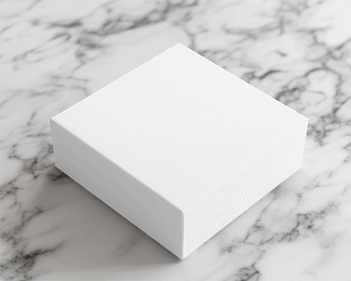 Textured Square Box Mockup Marble Background Luxury Packaging Design 0100