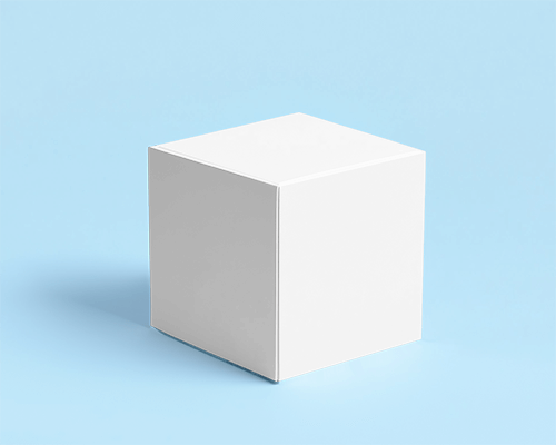 Minimalist Box Mockup Three Visible Sides Clean White Packaging On Light Blue Background Sleek And Modern 0114