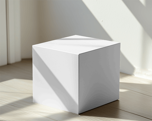 Minimalist Sunlit Packaging Box Mockup Near Window With Soft Shadows And Natural Light 0119