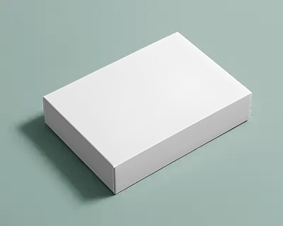 Box Mockup Top Angle On Soft Pastel Green Background Subtle Shadows Clean And Minimal Design