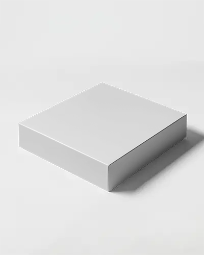 Minimal Thin Box Mockup On White Background Clean Top View For Premium Retail Packaging