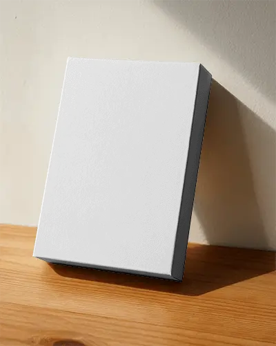 Sleek Minimalist Box Mockup On Textured Surface Perfect For Product Packaging Presentations
