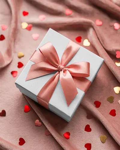 Elegant Gift Box With Luxury Satin Ribbon Perfect For Special Occasions And Surprise Presentations