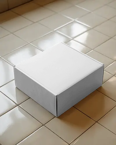 glossy-cardboard-box-mockup-minimalist-packaging-design-on-shiny-ceramic-tiled-floor