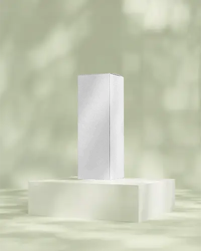 Tall Rectangular Box Mockup Packaging For Premium Cosmetics Or Luxury Fragrance Brand Design 