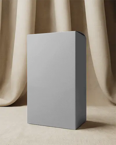 Sleek Minimalist Standing Box Mockup For Product Packaging And Brand Presentation