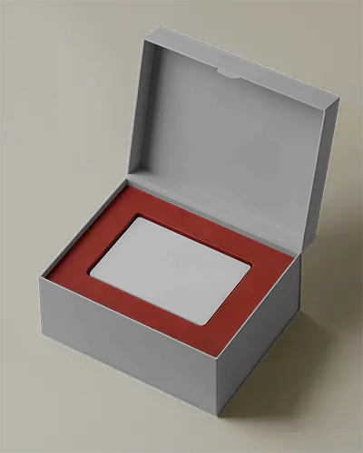 Sleek Open Top Box Mockup Design With Precise Cutout For Secure Product Display And Storage