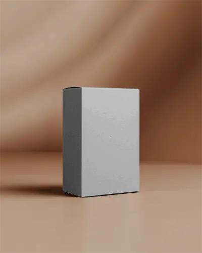 Elegant Standing Box Packaging Mockup For Cosmetics And Luxury Items