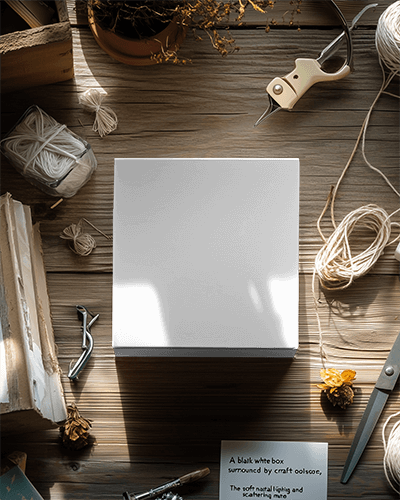 Rustic Wooden Box Mockup Background Textured Vintage Style Natural And Organic Aesthetic 067